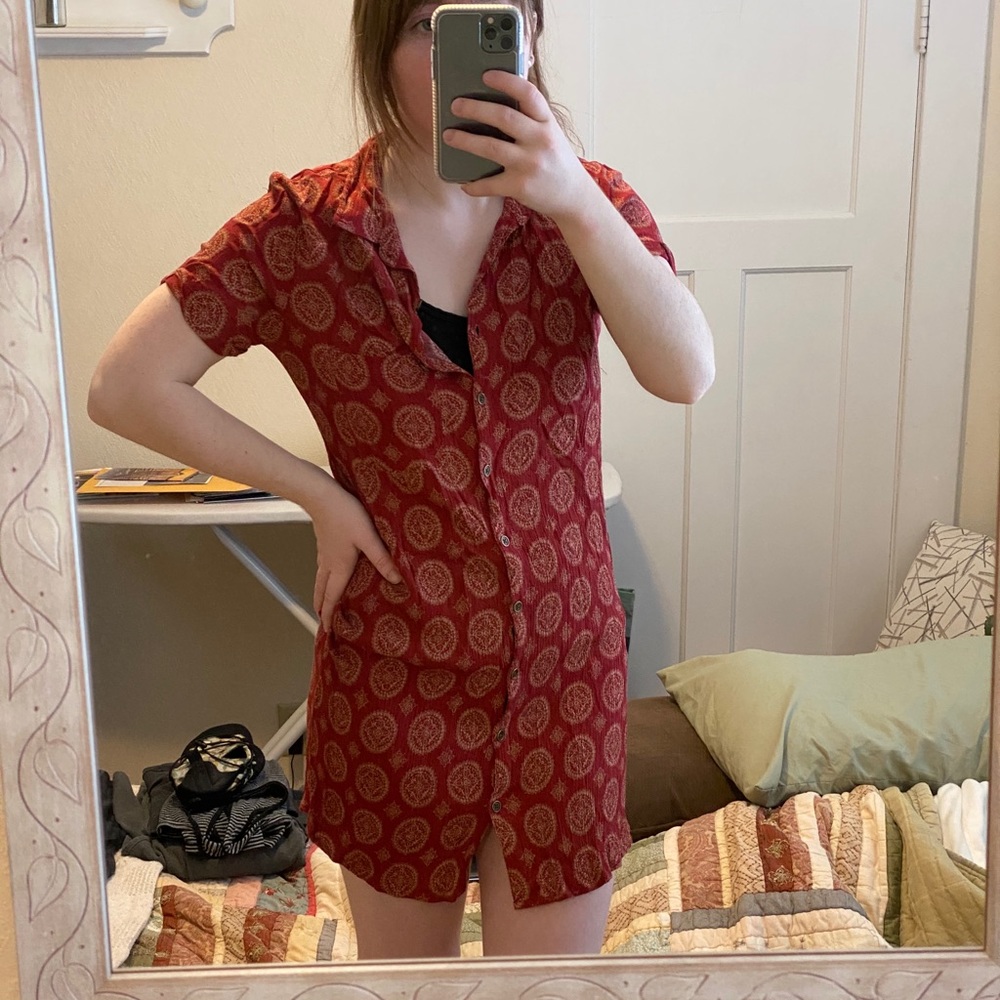 Button-up t-shirt dress